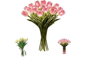 Radiant Romantic Tulip Light, 15 PCS Twinkling Led Tulips that Never Fade, Flower Shaped Ambient Night Lamp for Bedroom Bedsi