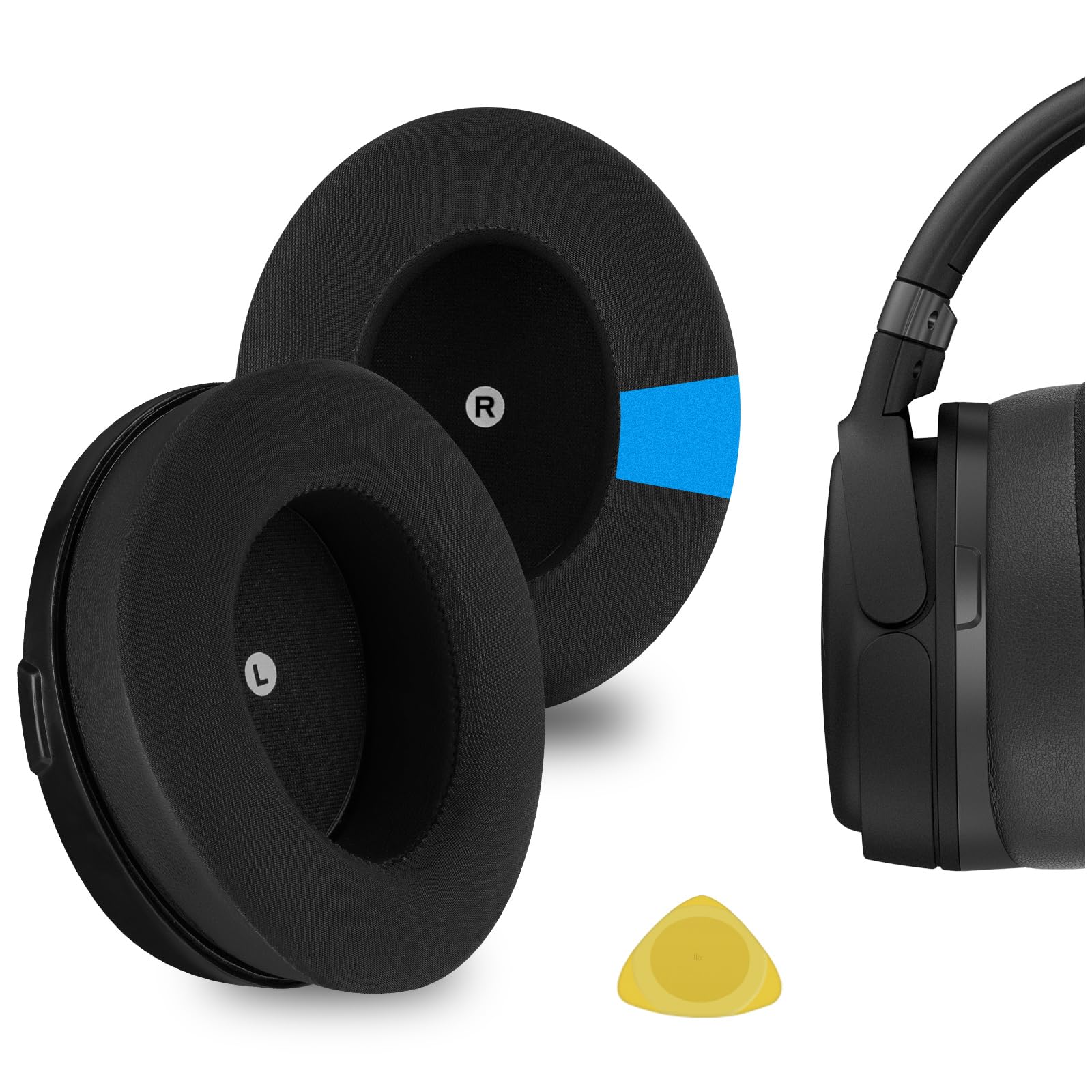 Geekria Sport Cooling-Gel Replacement Ear Pads Compatible with HyperX Cloud Orbit S Headphones Ear Cushions, Repair Parts (Black)