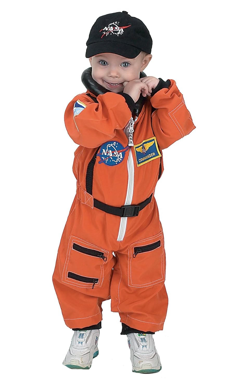 Aeromax Jr. Astronaut Suit with Embroidered Cap, Size 18Month - Orange