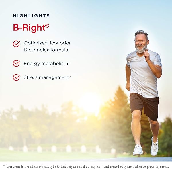 JARROW FORMULAS B-RIGHT – 100 VEGGIE CAPS – LOW-ODOR VITAMIN B-COMPLEX FORMULA – ENERGY & METABOLISM SUPPORT – PROMOTES BRAIN, HEART & CARDIOVASCULAR HEALTH – 100 SERVINGS