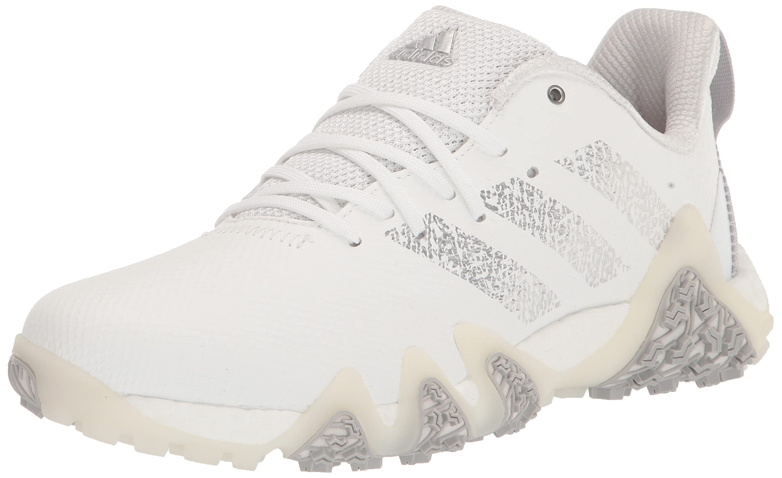 adidas Men’s CodeChaos 22 Spikeless Golf Shoes, Footwear White/Silver Metallic/Grey Two, 11