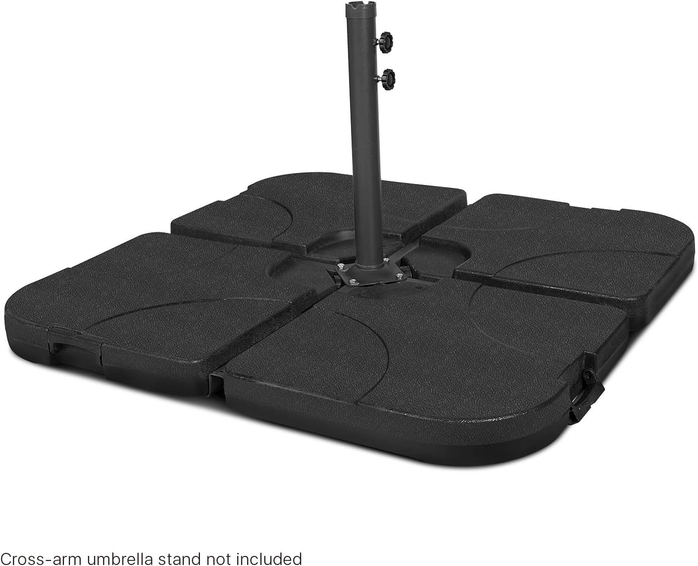 4pc Outdoor Patio Cross Arm Base Stand Weights Portable Cantilever Umbrella Base