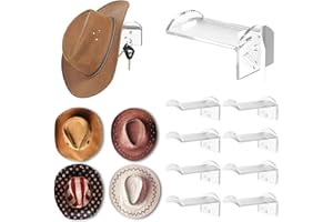 Cowboy Hat Holder & Organizer, 3.0 in Wide With Anti-Slip Serrated Design for Secure Storage, Easy Wall or Door Installation,