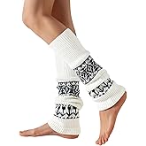 Yawlsow Leg Warmers for Women Girls Thick Knit Winter Slouch Long Socks Y2k 80s boho for Dance Party
