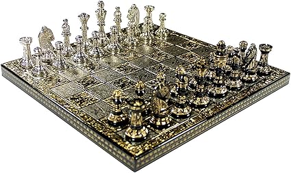 brass chess set