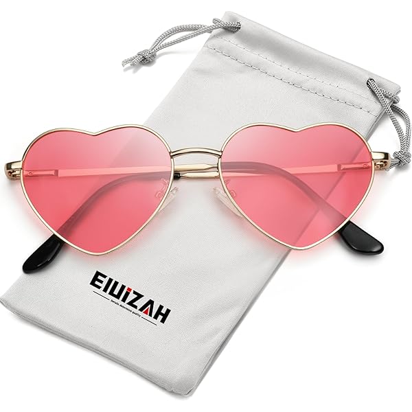 Amazon.com: Gold Metal Frame Heart Shape Sunglasses : Clothing
