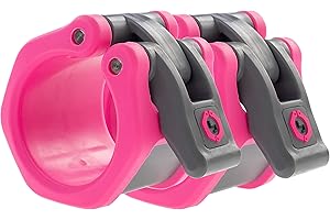 LOCK-JAW BARBELL COLLARS Lock-Jaw HEX 50mm / 2" Olympic Barbell Collar (Pink)
