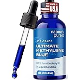 Sweat & Soul Methylene Blue Pharmaceutical Grade 2oz - Made in USA - Balanced Electrolytic 1% Solution - USP Grade, No Formaldehyde, No Alcohol, 3rd Party Tested
