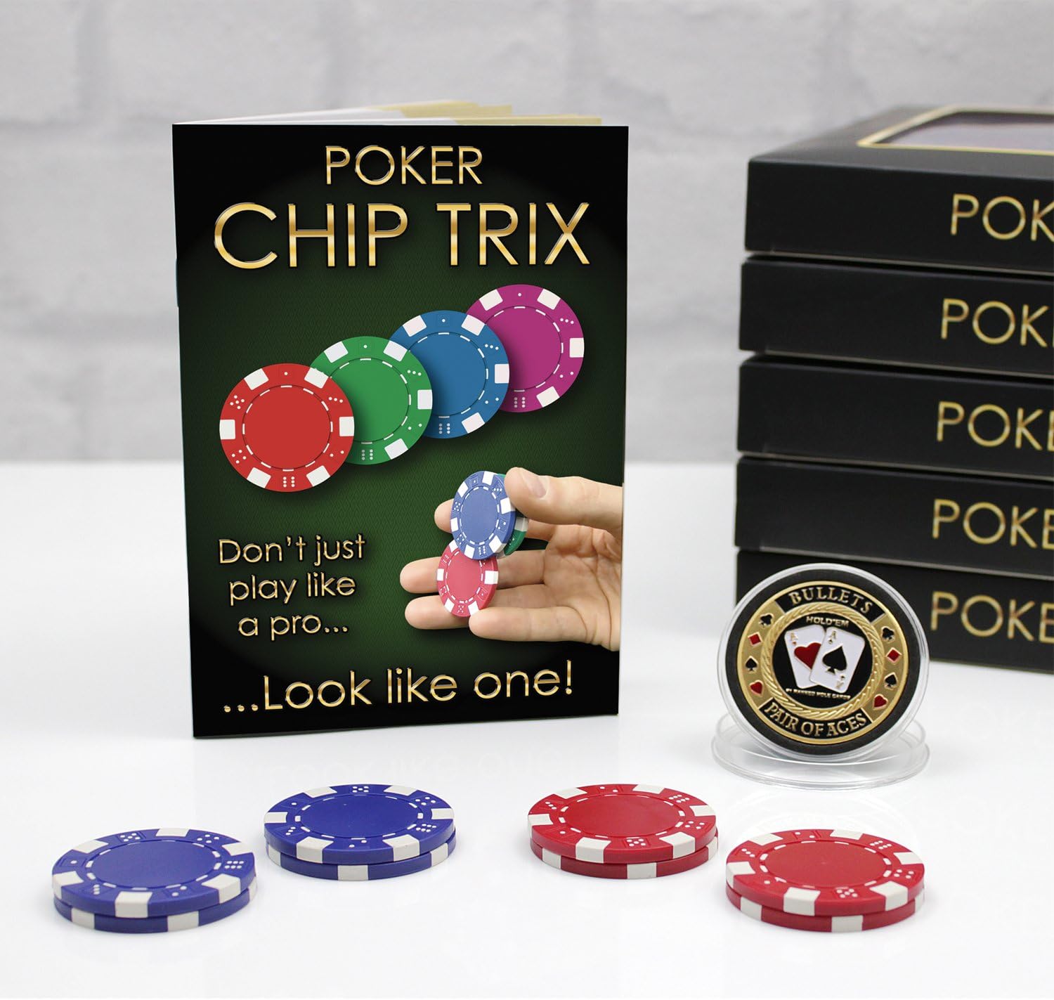Poker Chip Trix Set, Multicolor