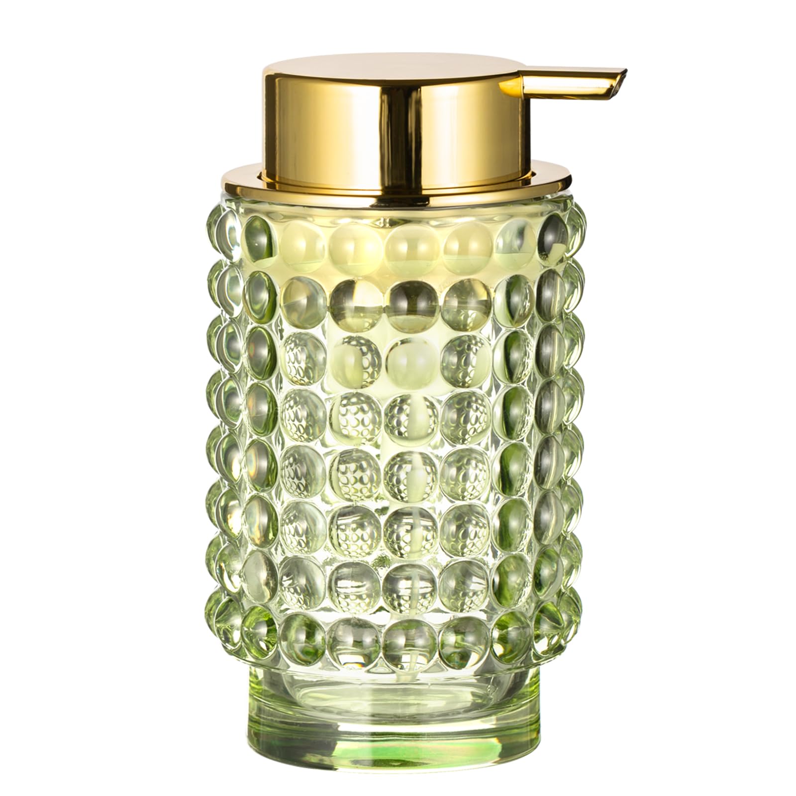 Photo 1 of LEICURACE Glass Foaming Hand Soap Dispenser for Bathroom Decor with Pump (Foam Type/Green)