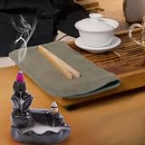 HERBTALE Ceramic Waterfall Backflow Incense Burner Set - 80 Cones + 30 Sticks view 7