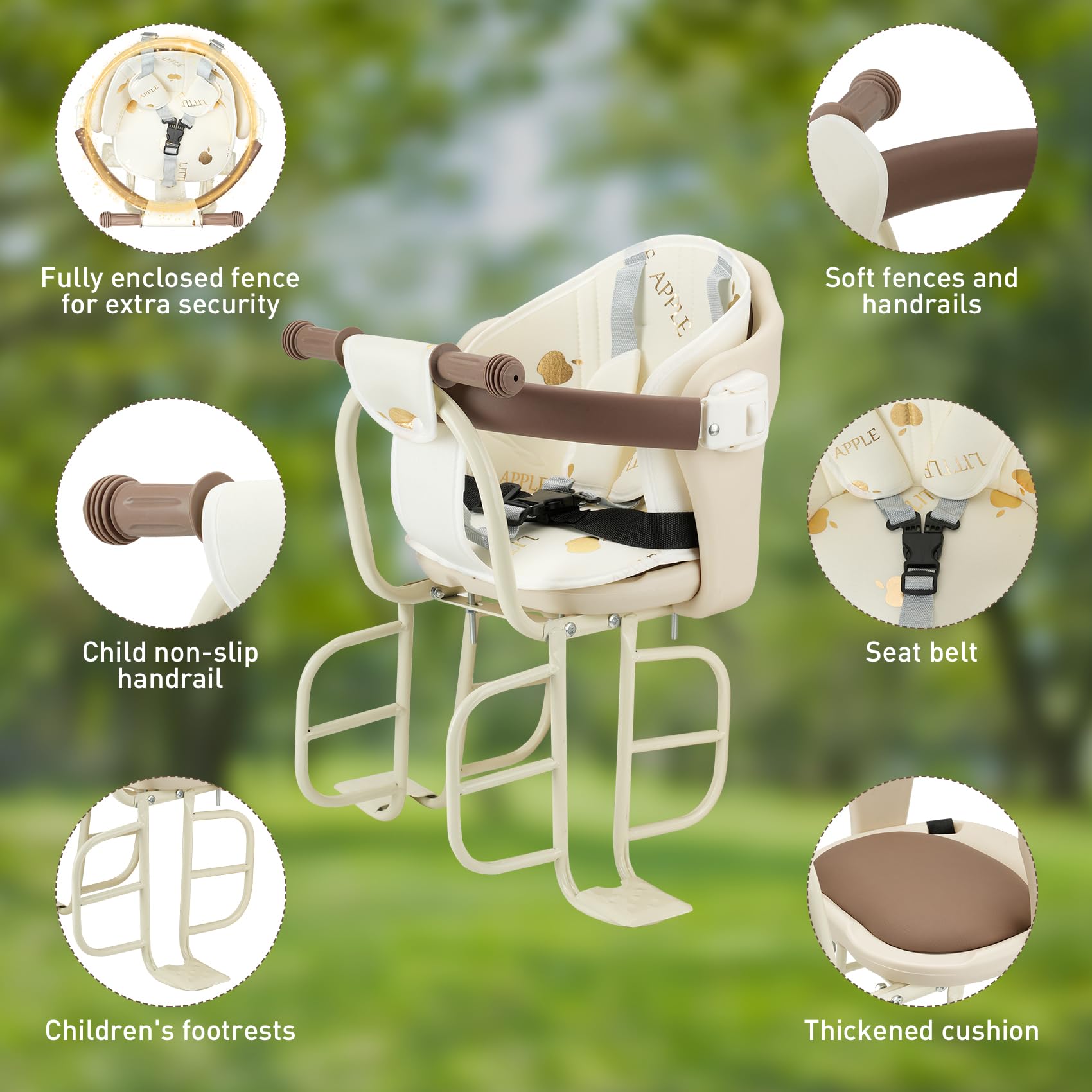 Kid's Bike seat Rear Child Carrier Bike Chair for Bicycle Kids seat for Children 2~4 Years,Weight 55 lbs