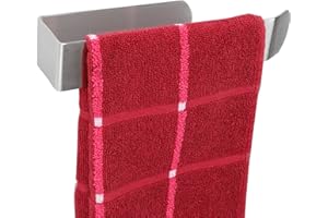 TocTen Hand Towel Bar/Towel Ring, No Drilling Stick on Wall Hand Towel Holder, SUS 304 Stainless Steel Hand Towel Rod, Strong Self Adhesive Hand Towel Hanger/Rack for Bathroom Kitchen