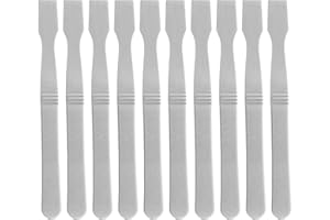Sewroro 10Pcs Small Stainless Steel Pry Bars Set, Flat Metal Spudgers for Mobile Phone Screen Removal and