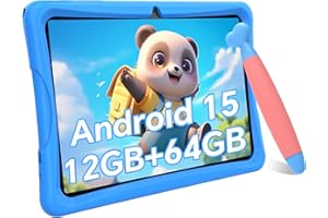 TABWEE Kids Tablet 10 inch, Android 15 Kids Tablets, Parental Control, Pre-Installed Kiddos Software & Kids Space, Includes P