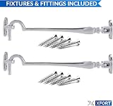 XFORT 150mm Chrome Cabin Hook Gate Latch Door Hook Eye Latch view 2