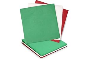 Iconikal 75 Sheets Christmas Tissue Paper Assortment, 20 x 20-inches, 25 of Each: Red, Green, and White Holiday Wrapping