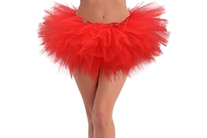 OLRECO Tutus for Women Adult Tutu Skirts for Women 5 Layers Tulle Skirt Halloween Tutu Womens Tutu Skirt 80s Costumes for Women
