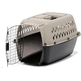 Petmate Vari Dog Kennel, Carrier, 10 to 20lbs, 24in, Taupe and Black | Airline Friendly and Made of Durable Plastic, This Pet Crate Works Great for Home and Travel