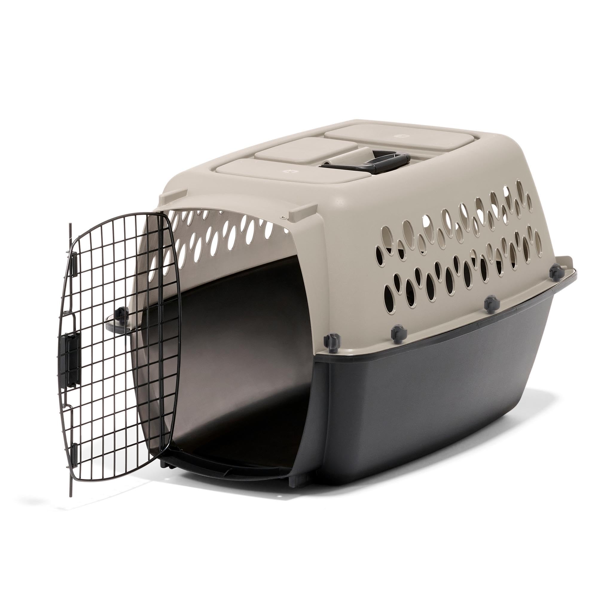 Photo 1 of ***SEE NOTES****Petmate Vari Dog Kennel - Portable Crate for Pets 10-20 lbs - Airline-Friendly Pet Carrier - Durable Plastic Shell - For Home and Travel - Made in USA - 24 Inches - Taupe and Black