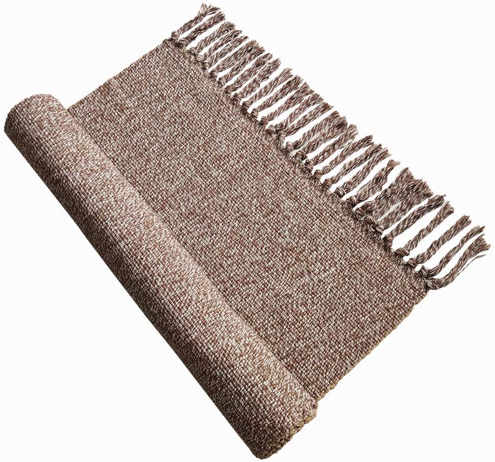 Ustide Hand Woven Rug Cotton Rag Rug Laundry Room Floor Runner