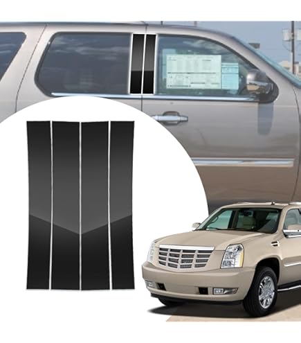 Carbon Fiber Vinyl Door Pillar Decals For 2008-2012 Honda Accord Sedan - 6-Piece Set