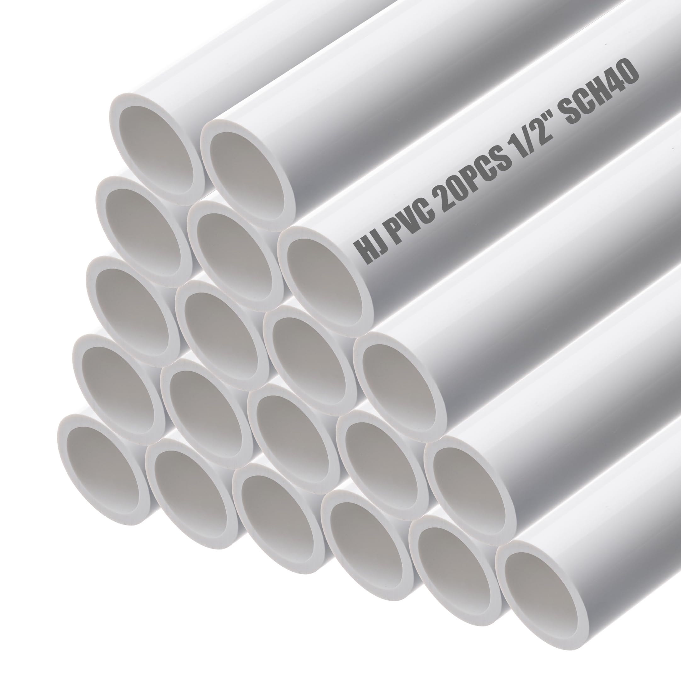 Photo 1 of * CONTAINS ONLY 12 ( 6 X 48”, 4 X 39 1/2 “, 2 X 24” ) * HJ 4FT Feet PVC Pipe 20PCS White Sch40 Industrial Pipes (1/2")