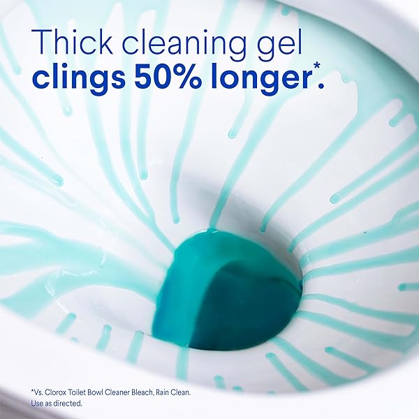CLOROX TOILET BOWL CLEANER CLINGING BLEACH GEL, OCEAN MIST, 24 FL OZ, PACK OF 2 (PACKAGE MAY VARY)