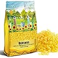 Yellow Organic Natural Beeswax Pellets - CARGEN 453g 100% Beeswax Pastilles Pure Bulk Bees Wax Pellets Food Grade for DIY Bee