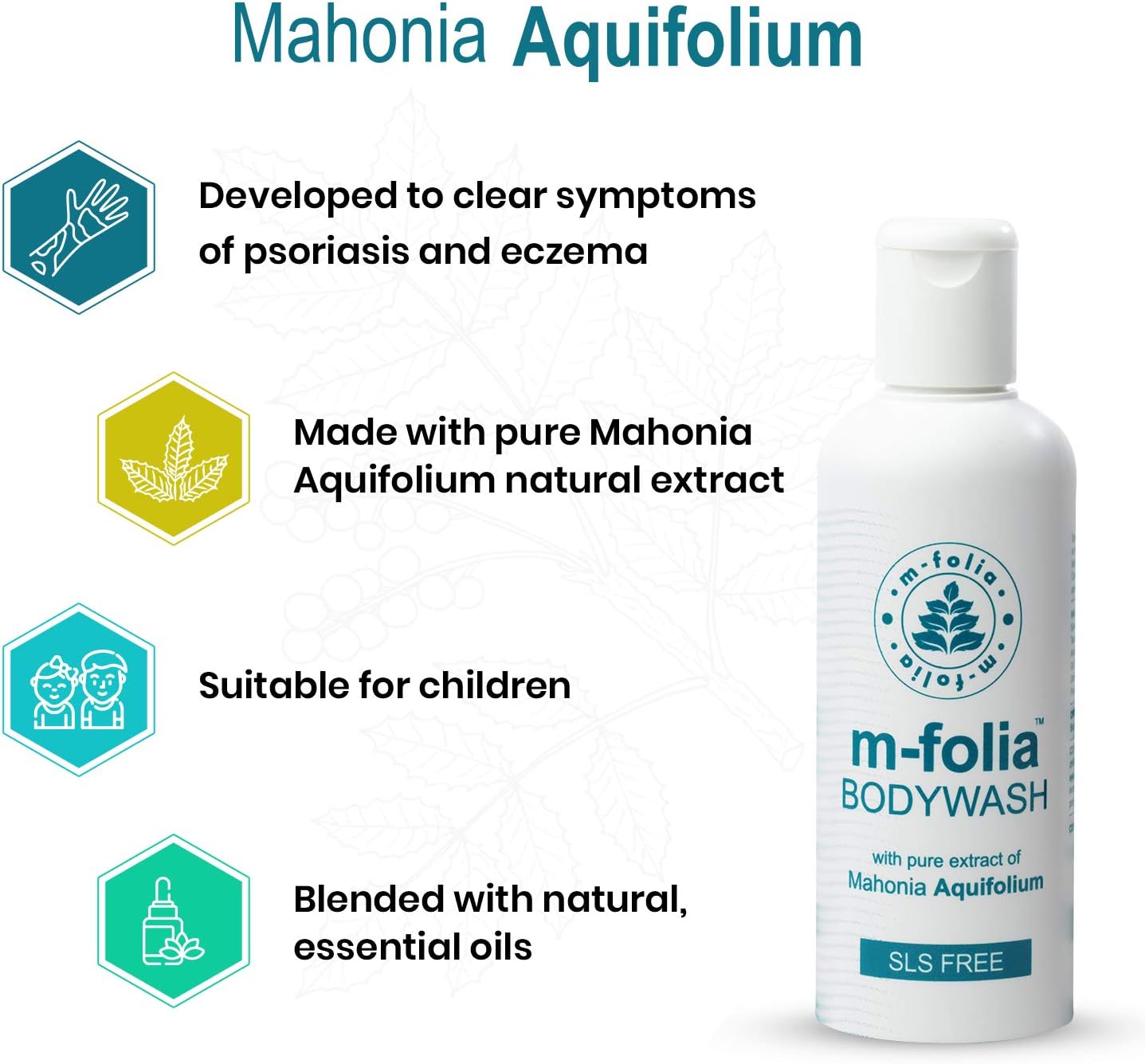 M-Folia Psoriasis Body Wash Helps to Treatment of Psoriasis, Eczema and Related Dry Skin of the Body 250ml (1x Pack) - Image 4