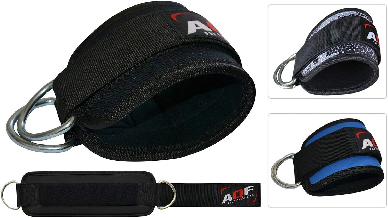 AQF Ankle Strap Cuffs Workout Cuff Straps Cable Machine Double Ring
