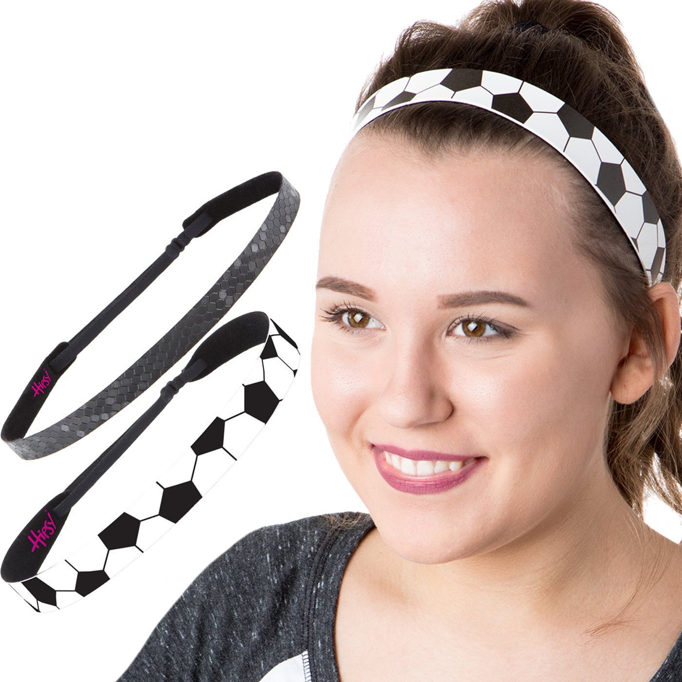 Buy Hipsy Black Soccer & Skinny Geo 2Pk Women's Adjustable No Slip I