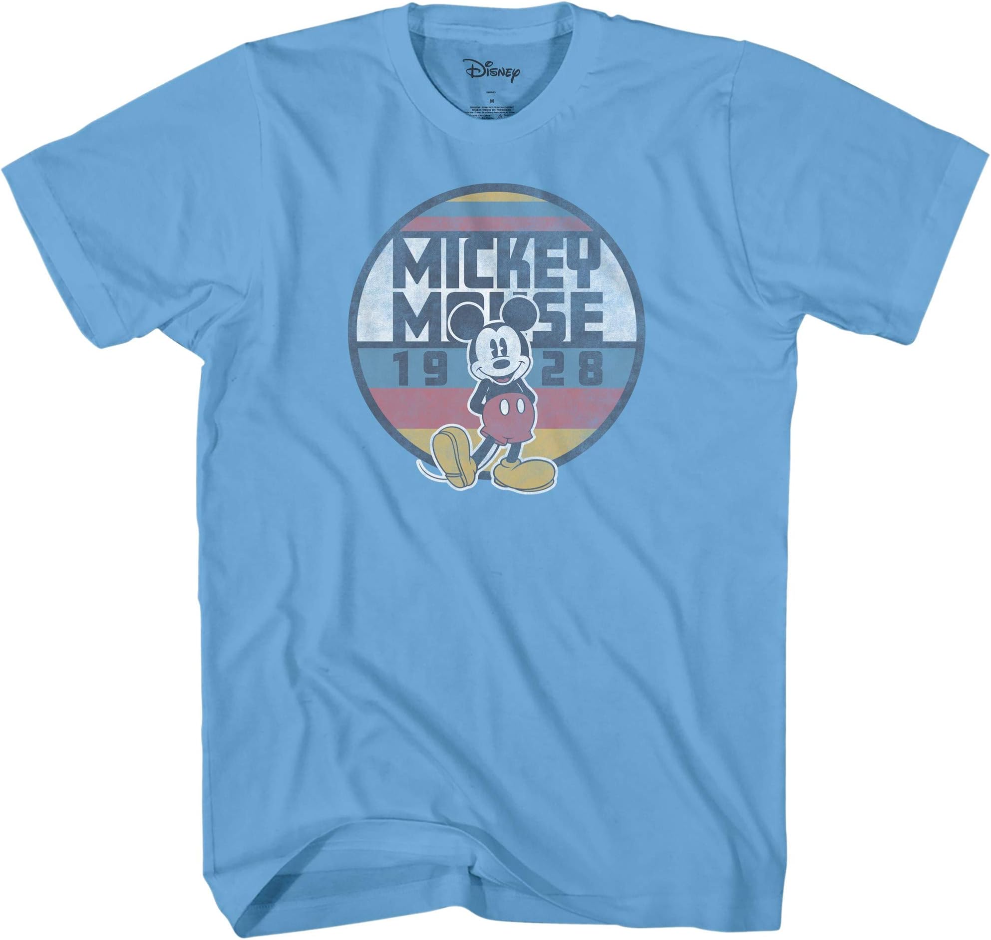 DisneyMickey Mouse Retro Circle Classic Vintage Disneyland World Adult Tee Graphic T-Shirt for Men Tshirt