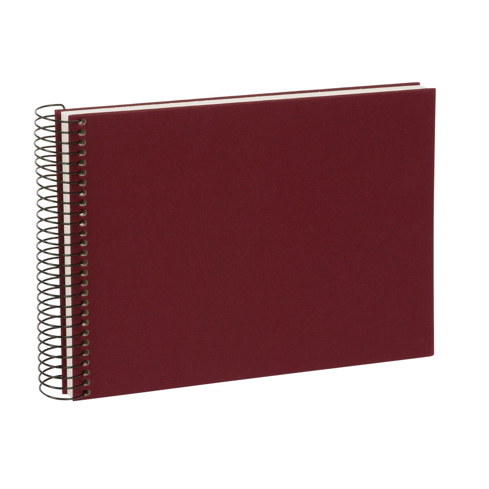 Spiral album BELLA VISTA uni 24/17 bordeaux with white pages