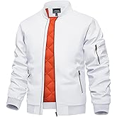 KEFITEVD Bomber Jacket Men Winter Coats Full Zip Windbreaker Mens Jackets Casual Work Coats