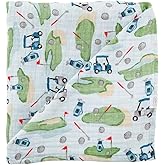 Mud Pie Muslin Swaddle, Golf , 47x47 Inch (Pack of 1)
