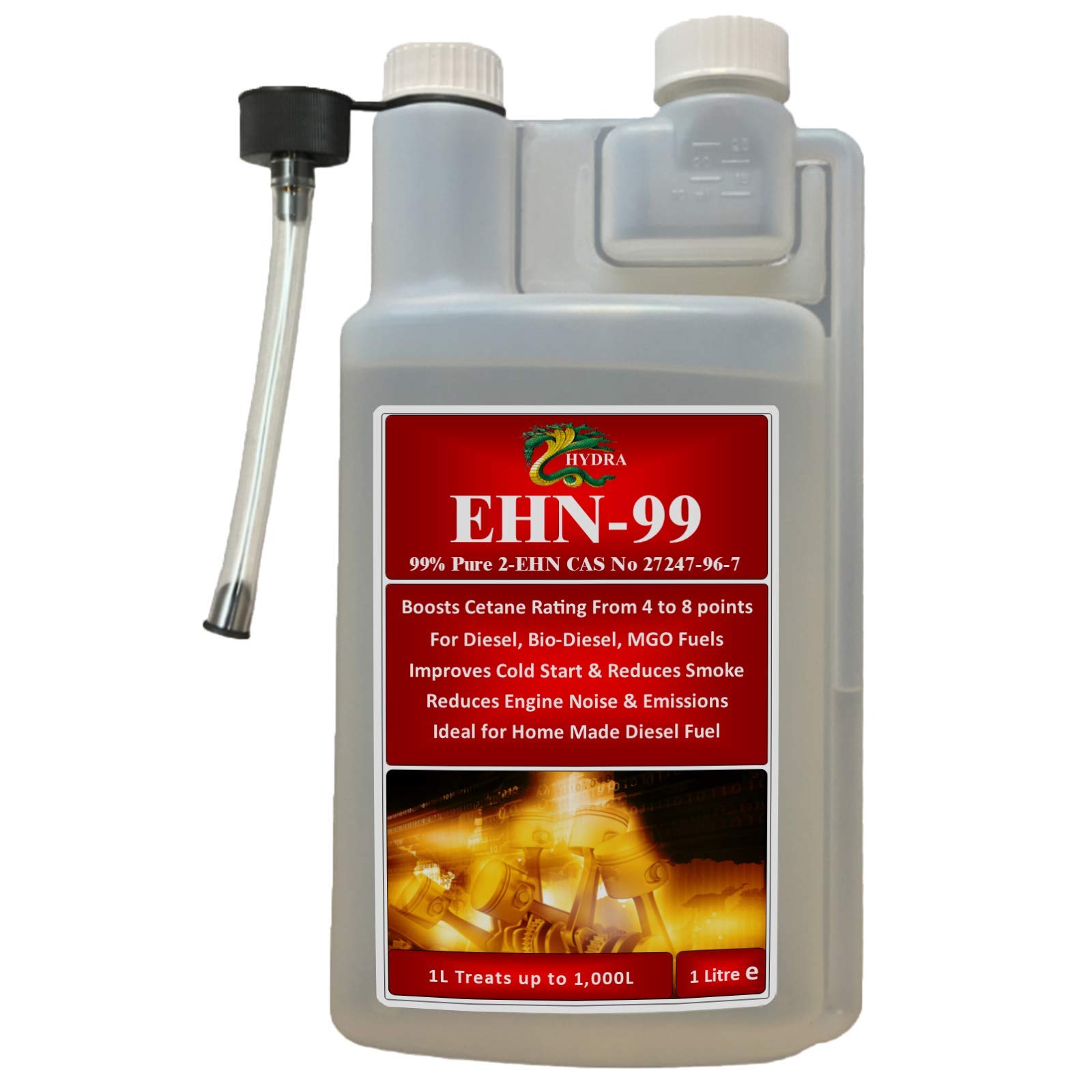 HYDRA EHN99, 2EthylhexylNitrate 99 Pure 2 EHN Performance Enhancer Cetane Booster Diesel