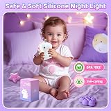 One Fire Unicorn Night Light Kids 16 Colours Remote Dimmable Silicone 12H view 4
