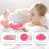 INNERNEED Food-Grade Silicone Body Scrubber Pink Handheld Shower Brush view 2
