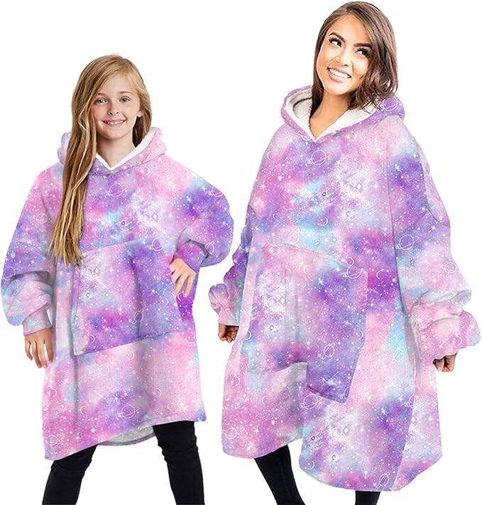 Oversized Hoodie Sweatshirt Blanket Fluffy Soft Warm Sherpa Fleece