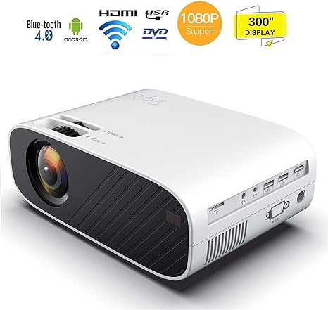 1080P HD mini proyector portátil, 10000 lumen video proyector LED ...