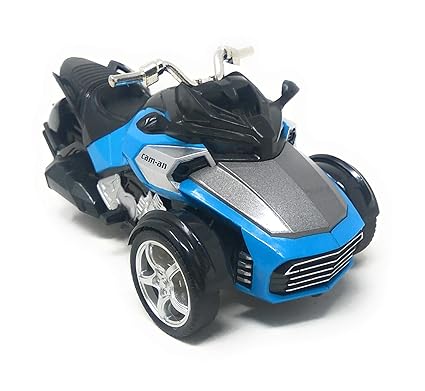 Akrobo Die-Cast Mini Palm Size Metal Sports Bike Pull Back with Light and Music Great Gift for Kids