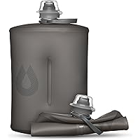 Hydrapak Stow - Collapsible Water Bottle - (1 L /32 oz) - Ultralight & Packable Travel Bottle, Squeeze Bag Pouch, Easy Open C