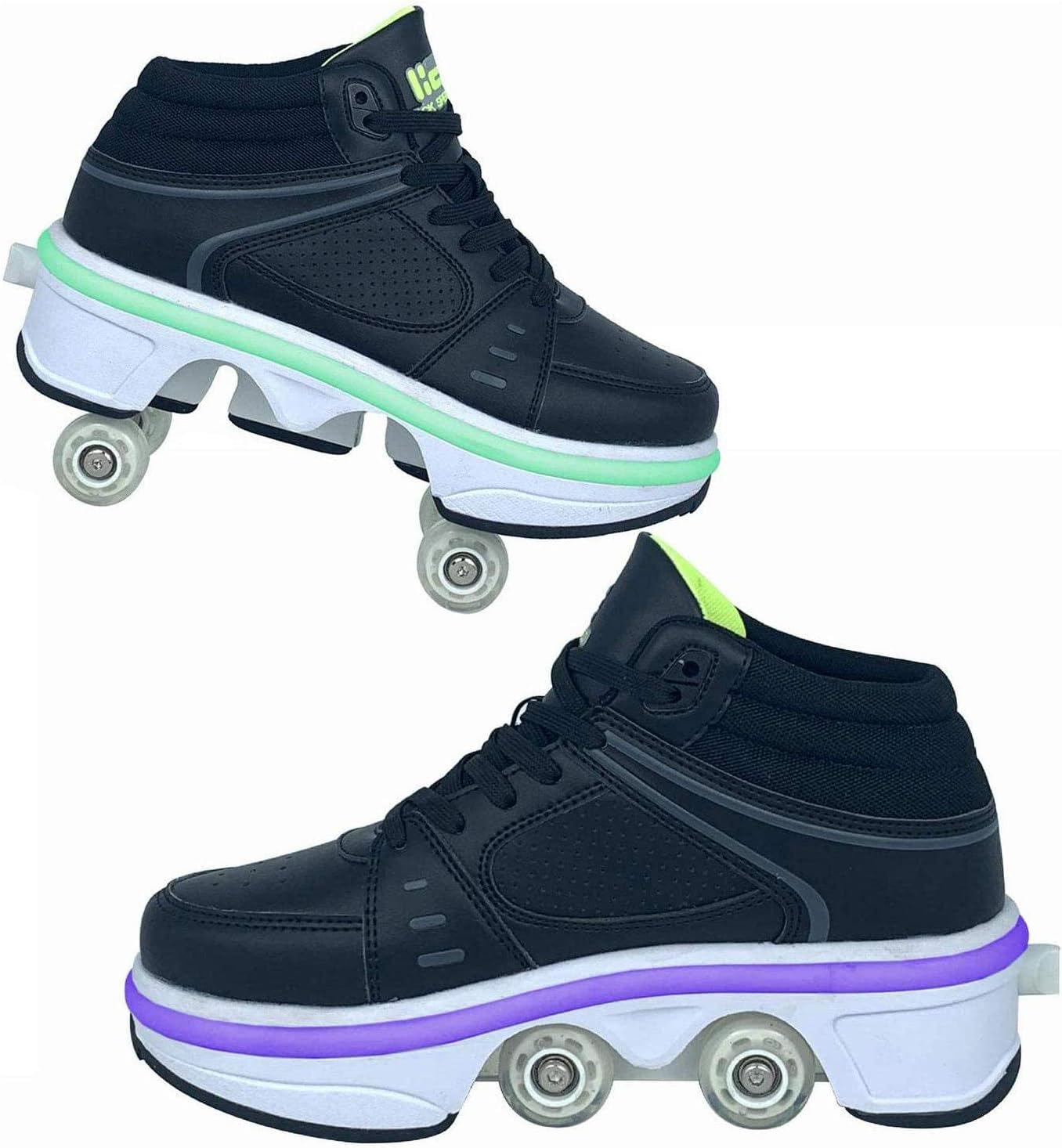 ZXSZX Patines De Ruedas Zapatos De Skate para Mujer Patines De Ruedas 2 En 1 Zapatillas De ZXSZX Patines De Ruedas Zapatos De Skate para Mujer Patines De Ruedas 2 En 1 Zapatillas De