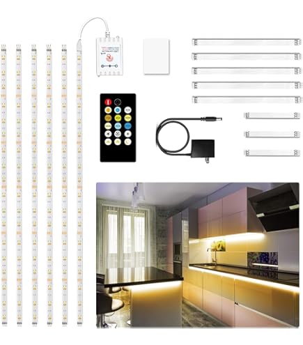 Lightkiwi N5886 12 Inch Warm White Dimmable LED Under Cabinet Lighting