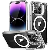 ESR for iPhone 14 Pro Case, Compatible with MagSafe, Built-in Camera Ring Stand, Military-Grade Protection, Magnetic Phone Case for iPhone 14 Pro, Classic Kickstand Case (HaloLock), Clear
