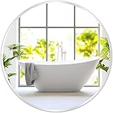 Fabuday Silver Round Mirror 30 Inch - Big Circle Mirror for Bathroom, Living Room, Hallway, Entryway, Matte Aluminum Frame Circular Mirrors for Wall Decor