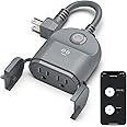 Geeni Outdoor Duo Wi-Fi Smart Plug, Weatherproof Dual Socket, Wireless Remote Control, Works with Alexa & Google Home, 2 Outlets