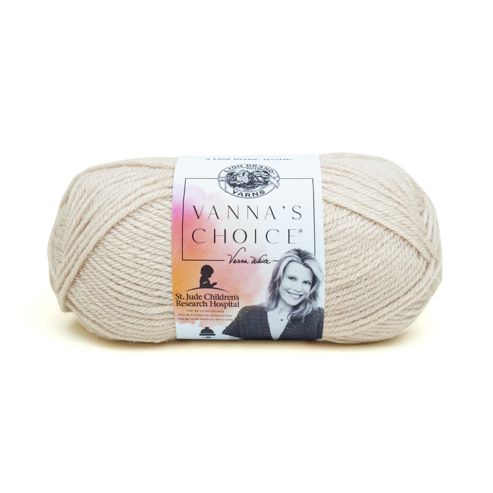 View 1 of (1 Skein) Lion Brand Yarn Vanna's Choice Yarn, Linen