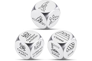 VANLOVEMAC Anniversary Wedding Gifts for Couple Him Her Boyfriend 6 Year Anniversary Iron Gifts for Wife Husband Women Men Date Night Gifts Food Decision Dice Birthday Christmas Honeymoon Gifts